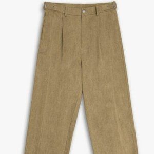 Men's Dress Pants in Khaki Tan - Classic Pleated Trousers